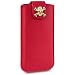 iPhone 5 Skullptured Red PU Leather Pouch Case / Cover / Pocket With Gold Skull By Creative Eleven