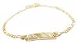 Beautiful 6 Child's/Baby 24k Gold Layered (GL) ID-Tag Figaro Chain Bracelet - Lifetime Warranty! Comes Gift Boxed