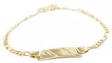 Beautiful 6 Child's/Baby 24k Gold Layered (GL) ID-Tag Figaro Chain Bracelet - Lifetime Warranty! Comes Gift Boxed