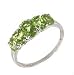 Genuine Gemstone 5-Stone 2.4cttw Peridot 10K White Gold Ring Size 8.5