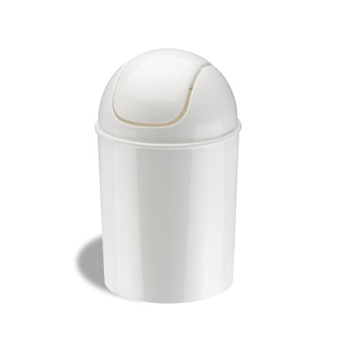 Umbra Mini 1-1/2-Gallon Swing-Top Waste Can, White