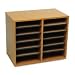 Office Products : Safco 9420MO Wood adjustable organizer, 19-5/8w x 11-7/8d x 16-1/8h, medium oak