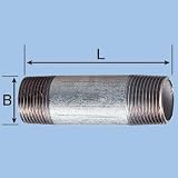 長ニップル (白) (1/4B)×75L 白 NI