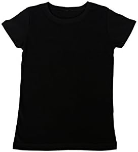 Big Girls Ring-spun Cotton Tees - Black - Small