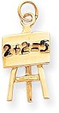 Blackboard and Easle Charm, 14K Yellow Gold