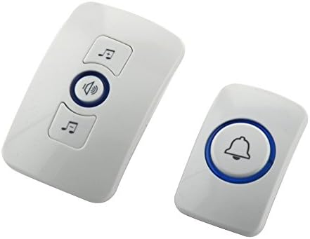 Neon® M525 Multifunctional Electronic Plug-in Remote Control Wireless Doorbell Welcome Security Alarm System with 32 Songs Optional 150m Operating Range (1 Receiver + 1 Transmitter)