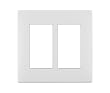 Leviton Renu REWP2-WW Two-Gang Screwless Snap-On Wallplate, White on White