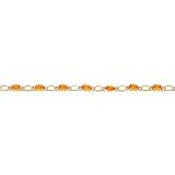 14K Gold 5.98cttw Diamond and Citrine Bracelet Jewelry 7