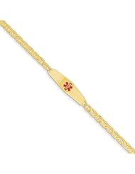 14k Yellow Gold 7in Medical Jewelry Bracelet. Metal Wt- 4.5g