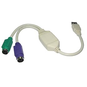 USB Splitter PS2 Keyboard Mouse Active Adaptor Cable