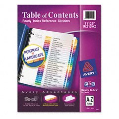 See more detail about Avery Ready Index Table of Contents Dividers, 26-Tab, 1 Set (11125)