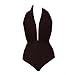 Brazilian High Waist Bikini Sexy Triangle Push Up One Piece Swimsuits in Women Black