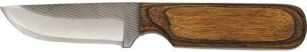 Anza Knives PK4 Large Drop Point Hunter Fixed Blade Knife with Wood Handles