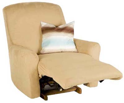 Recliner Slipcover - Heavy Suede - Camel