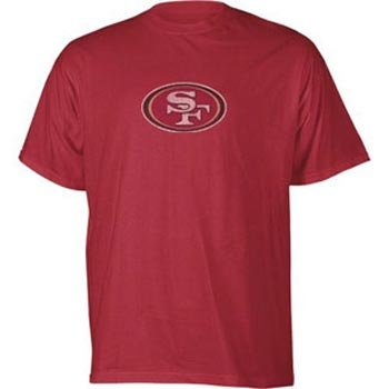 San Francisco 49ers Reebok Distressed Faded Logo T-Shirt - S