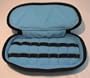 14-Bottle 5/8 dram Essential Oil Carrying Cases holds 5ml, 10ml and 15ml bottles - Royal Blue with Baby Blue interior