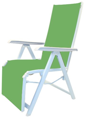 KETTLER Basic MUlti-Position Relaxer Chair, White/ Lime