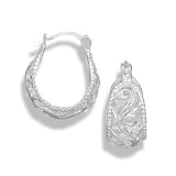 Diamond Cut Hoop Earrings