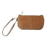 Piel Ladies Wristlet Bag (Saddle)