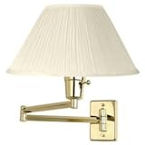 31nvzHfnnhL. SL160  Check Out Brass Pleat Shade Plug In Style Swing Arm Wall Lamp