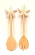 Wooden Starfish Salad Server Set