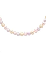 Sterling Silver 9-10mm Pastel Freshwater Cultured Pearl Necklace