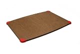 Epicurean 15 by 11-Inch Non Slip Gripper Recycled Cardboard Cutting Board, Nutmeg with Red Silicone Grippers