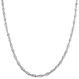Sterling Silver 3.2-mm Singapore Chain (20 Inch)