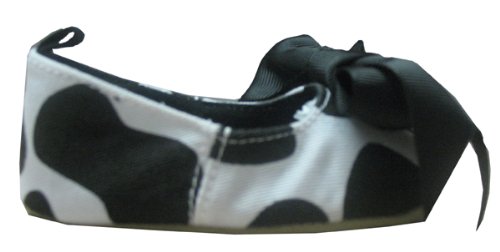 Mud Pie Baby Eieio Spotted Ballet Flats, Cow, 0 - 6 Months