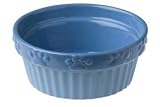 Designer Stoneware Tuscan Fluted Cat Dish 5 Blue