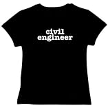 Civil Engineer Occupations Womens T-Shirt (Black, Sizes X-Small - XXX-Large)