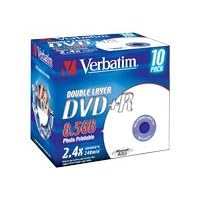 Verbatim DVD+R Double Layer printable 2,4x Speed 10er Pack Jewel Case DVD-Rohlinge