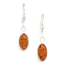 Marquise Cognac Amber Lever Back Earrings by 