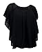 eVogues Plus size Layered Chiffon Top Black