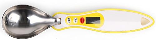 Cohom Digital Scale Stainless Steel Magnetic Measuring Spoons 0.1g/300g Grams Electronic Scoop Spoon with LCD Smart Mini for Spices Grains Liquids (White)