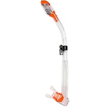 Cressi Supernova Dry Snorkel (Clear Orange)
