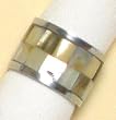 Decorative Napkin Rings With Inlaid Mother of Pearl Set / 6