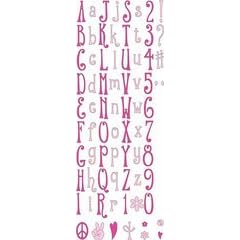 Cuttlebug 2-Inch by 6-Inch Alphabet Die Set, Hippie Chick