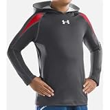 Boy's UA Pulse Fitted Hoody Tops by Under Armour