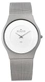 Skagen #233XLSSS Men's Super Slim Matte Silver Mesh Band Watch
