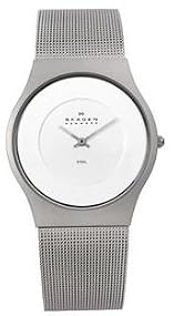 Skagen #233XLSSS Men's Super Slim Matte Silver Mesh Band Watch