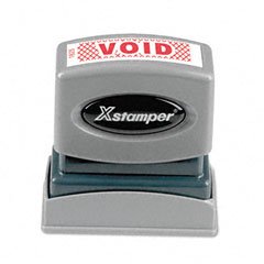 One-Color Title Message Stamp, "Void," Pre-Inked/Re-Inkable, Red