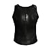 NonEcho Men's Body Training Tank Top Latex Rubber Corset Vest Waist Shapewear