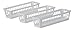 United Solutions BS0003 Slim Plastic Storage Baskets in White (Set of 3)