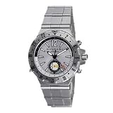 Bvlgari Diagono Professional Aria Stainless Steel Black Face Mens Watch GMT40C5SSD by Bvlgari