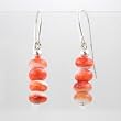 Spiny Oyster and Sterling Silver Earrings by Santo Domingo Artist Harvey Abeyta, #9311