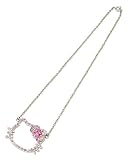 Hello Kitty Face Rhinestone Necklace: Heart