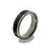Jewelry : Eve's Addiction Mens Titanium Ring with Carbon Fiber Inlay