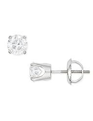 1 Carat Diamond Stud 14K White Gold Earrings