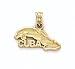 14K Cuba Map Pendant - GH14533